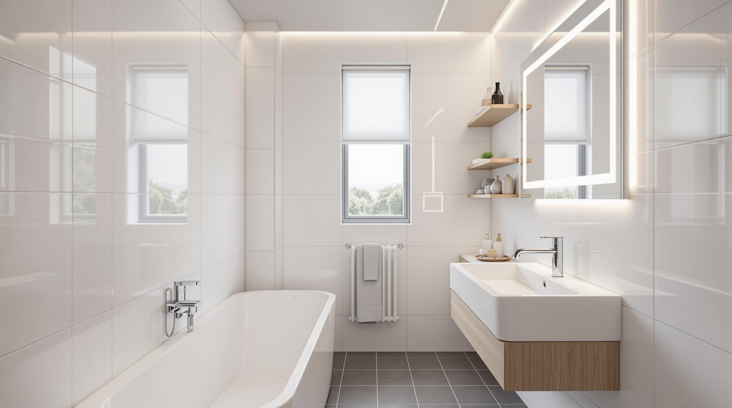Aménager une salle de bain étroite en longueur : astuces et conseils - Espace Lifestyle