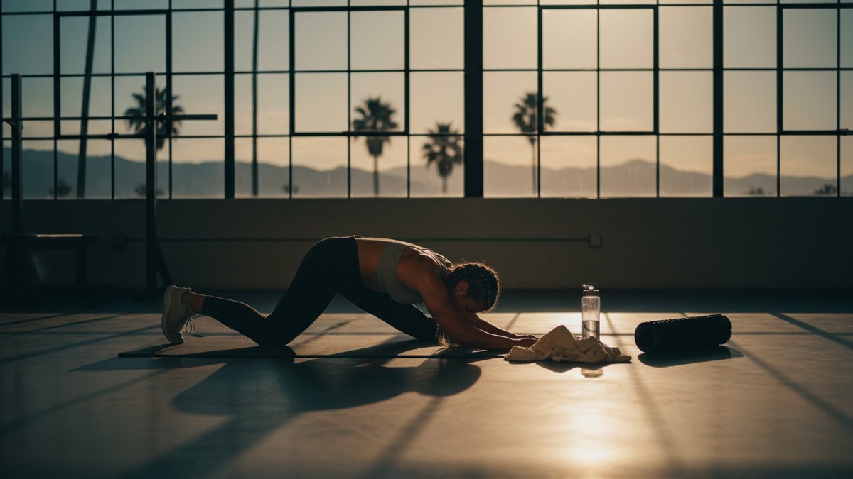 Sportif en phase de récupération après l'effort